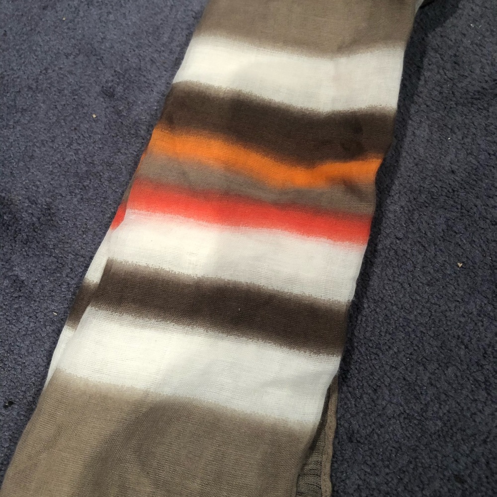 Brown/Red Striped Scarf